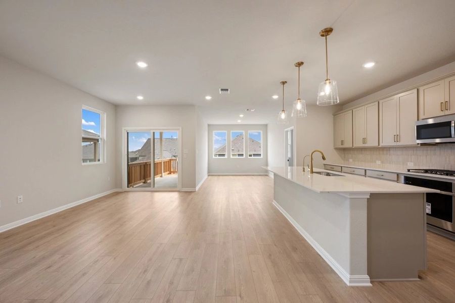 Family Room and Kitchen