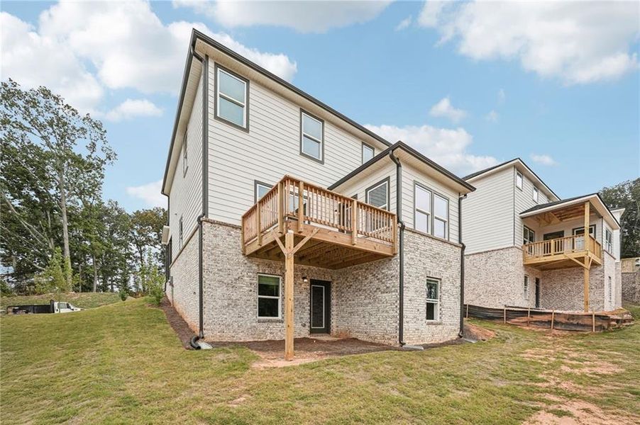 Exterior details and patio area of a home in Hemingway - Reserve Series, Cumming (Image 37).