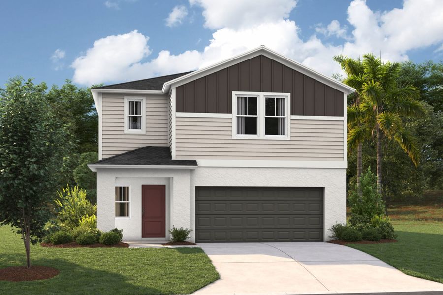 Representative exterior photo of a completed home built from the Valencia by Casa Fresca Homes in Wynnstone, Davenport, FL (Image 2). Representative exterior photo of a completed home built from the Valencia by Casa Fresca Homes in Wynnstone, Davenport, FL (Image 2).