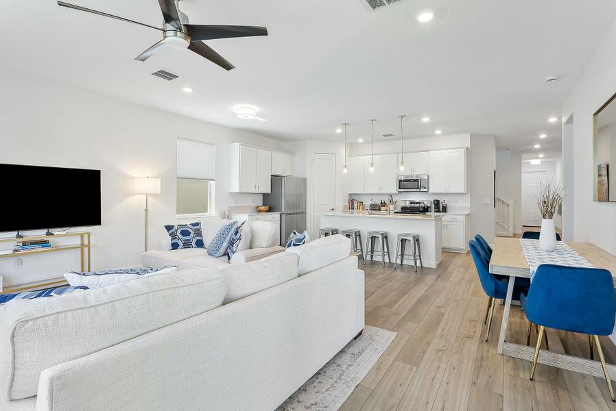 Living Room into kitchen view