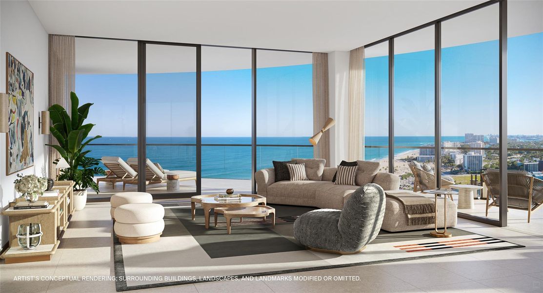 Furnished interior view inside a new home in , Fort Lauderdale (Image 11).