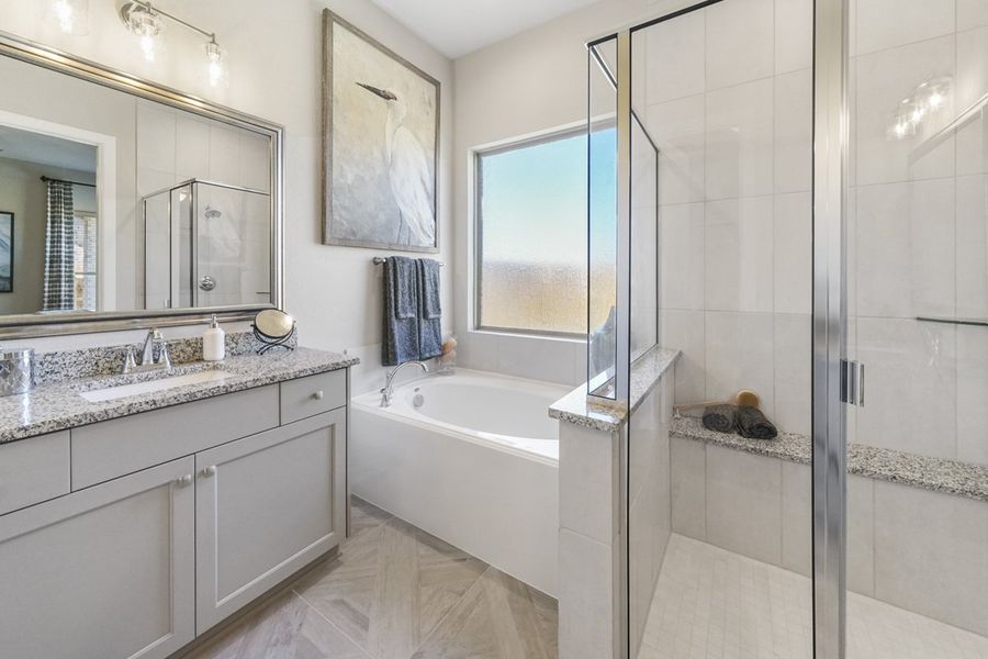 Furnished interior view inside a new home in Wood Leaf Reserve, Tomball (Image 34).