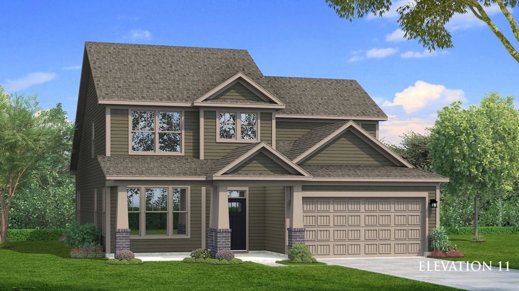 Rendering of elevation 11 of The Middleton Design by DRB Homes