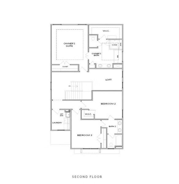 2D floor plan layout of this home in Palisades Single Family, Cumming, GA (Image 4).