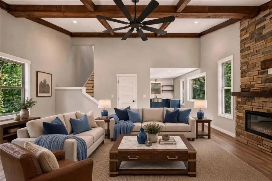 Furnished interior view inside a new home in , Morganton (Image 12).