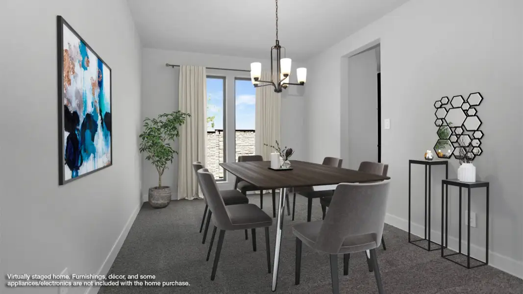Furnished interior view inside a new home in North Sky, Celina (Image 7).