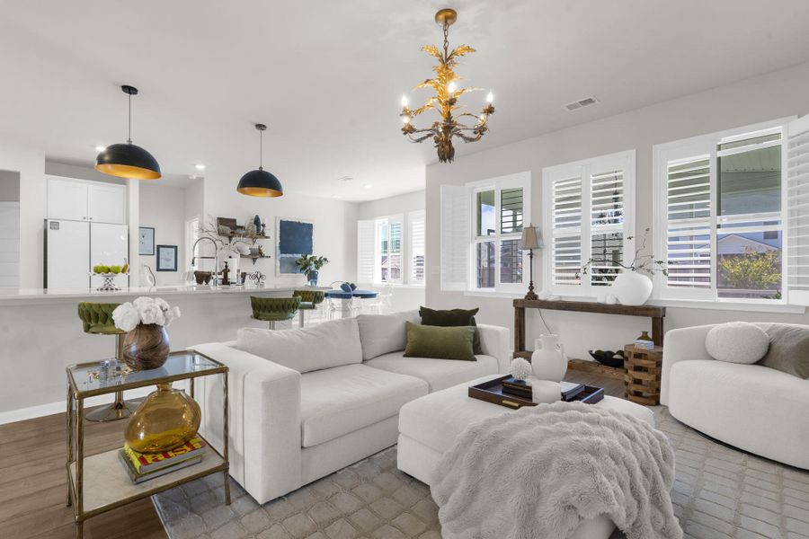 Furnished interior view inside a new home in Sweetgrass at Summers Corner, Summerville (Image 11).
