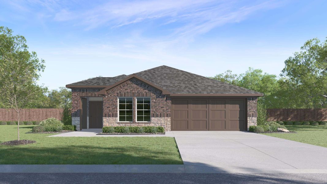 Representative exterior photo of a completed home built from the The Camden by D.R. Horton in Allen Farms, Lubbock, TX (Image 18). Representative exterior photo of a completed home built from the The Camden by D.R. Horton in Allen Farms, Lubbock, TX (Image 18).