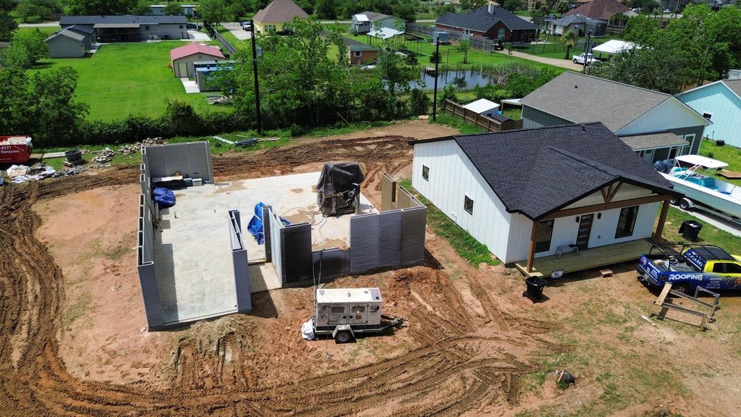 In-progress construction of a new home in , San Leon, TX (Image 6).