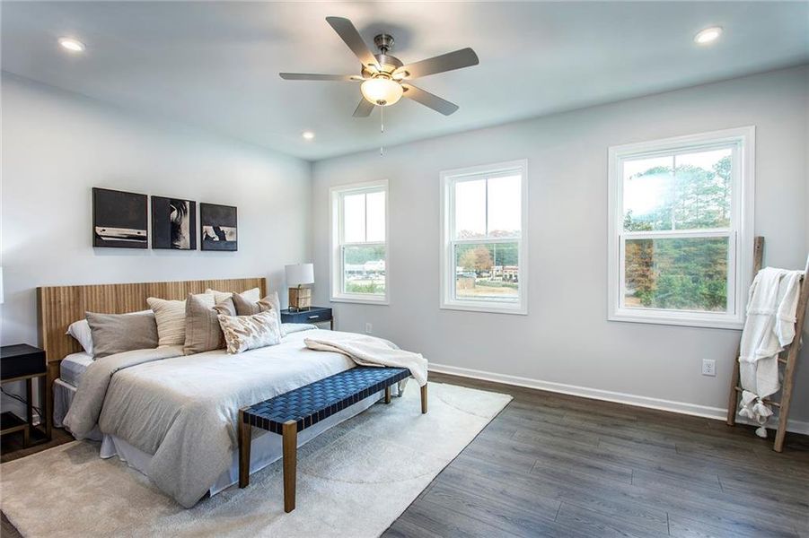 Furnished interior view inside a new home in Towne Village at Suwanee Dam, Sugar Hill (Image 23). Furnished interior view inside a new home in Towne Village at Suwanee Dam, Sugar Hill (Image 23).