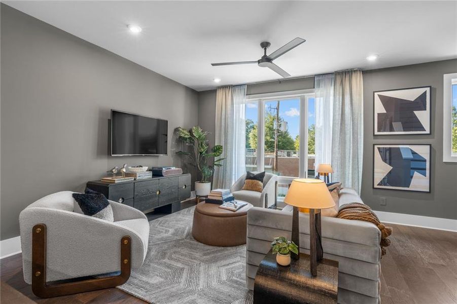 Furnished interior view inside a new home in The Harman, Atlanta (Image 10).