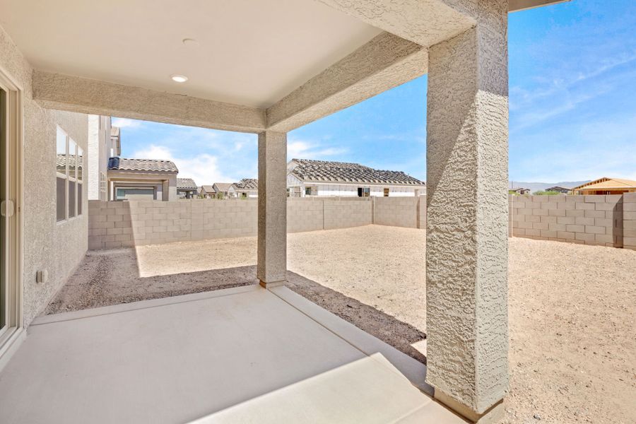 Exterior details and patio area of a home in Blackhawk, Tucson (Image 3).