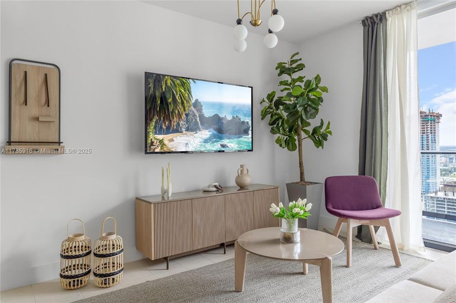 Furnished interior view inside a new home in , Miami (Image 29). Furnished interior view inside a new home in , Miami (Image 29).