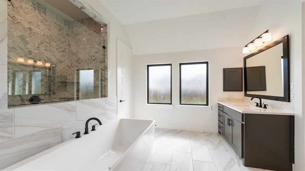 Furnished interior view inside a new home in North Sky 55', Celina (Image 9).