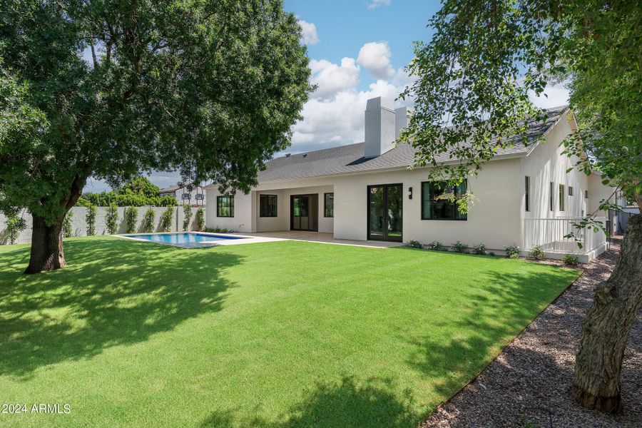 Backyard with Mature Landscaping