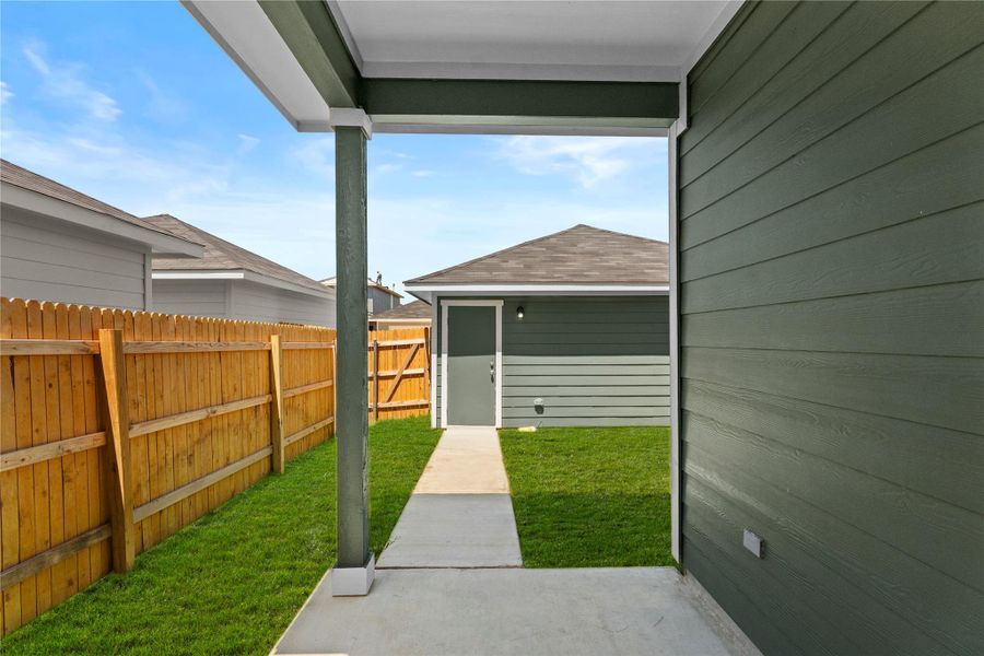 Exterior details and patio area of a home in Valverde, Bastrop (Image 2). Exterior details and patio area of a home in Valverde, Bastrop (Image 2).