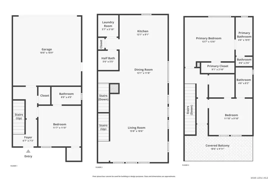 2D floor plan layout of this home in Playmoor, San Antonio, TX (Image 5).