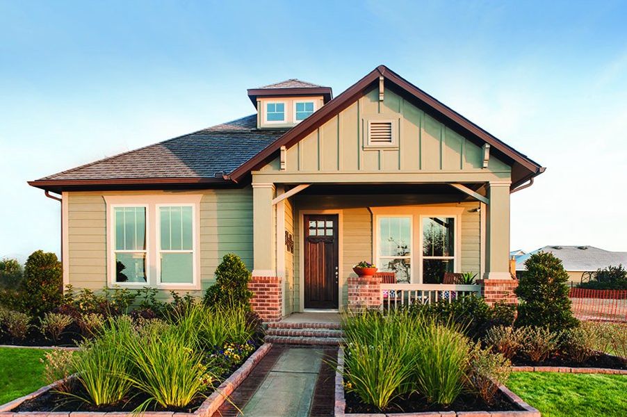 Representative exterior photo of a completed home built from the The Abney by David Weekley Homes in Sienna 42’, Missouri City, TX (Image 1). Representative exterior photo of a completed home built from the The Abney by David Weekley Homes in Sienna 42’, Missouri City, TX (Image 1).