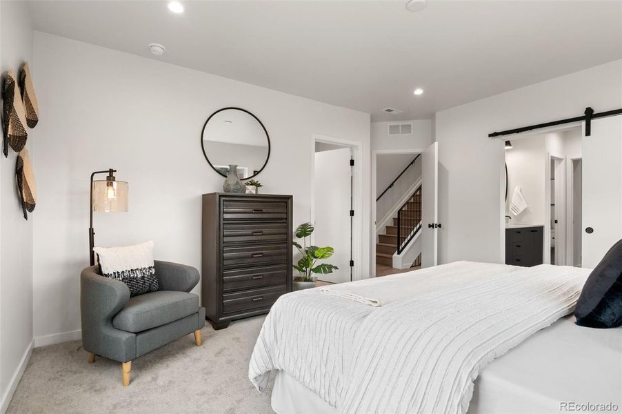 Large primary bedroom for relaxing after long days