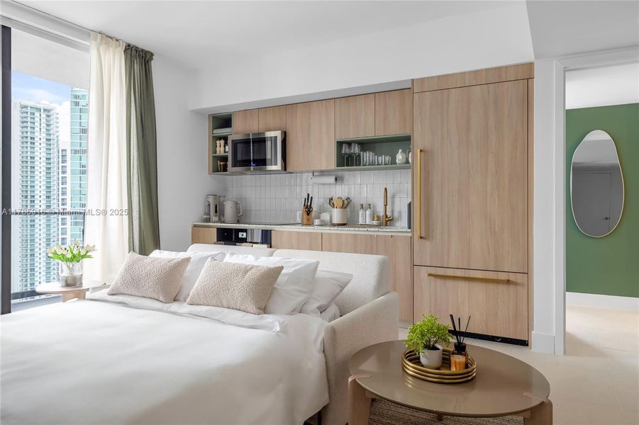 Furnished interior view inside a new home in , Miami (Image 17). Furnished interior view inside a new home in , Miami (Image 17).