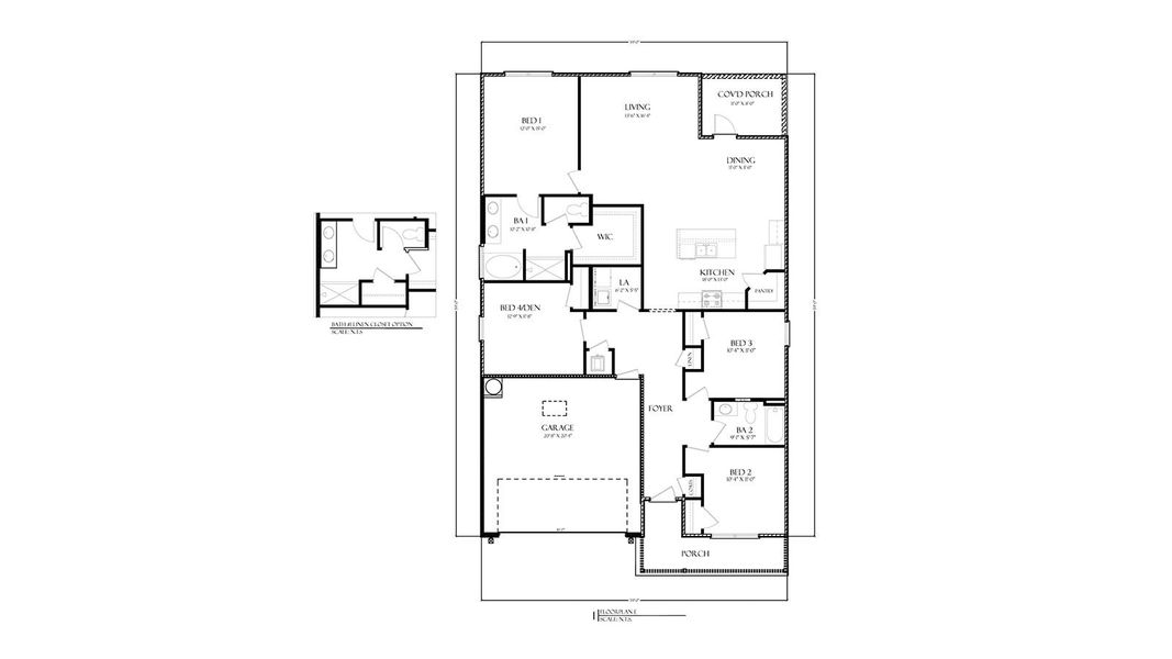 2D floor plan layout for the The Cali by D.R. Horton in Wesley Park, Crawfordville, FL (Image 23). 2D floor plan layout for the The Cali by D.R. Horton in Wesley Park, Crawfordville, FL (Image 23).