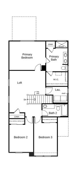 2D floor plan layout of this home in Founders Ridge, Vail, AZ (Image 3).