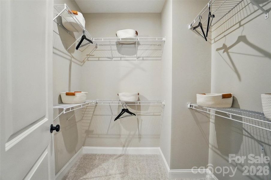 Representation only of Primary closet in bath