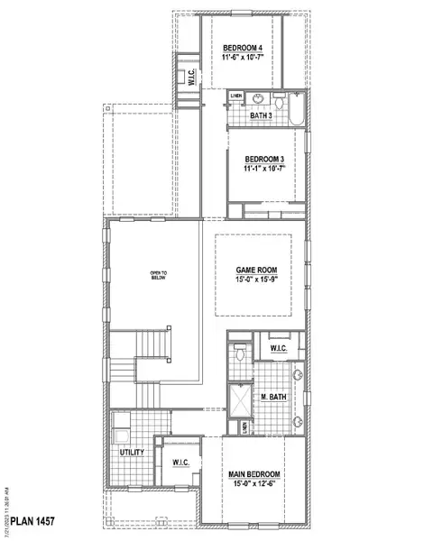 Plan 1457 2nd Floor Plan 1457 2nd Floor