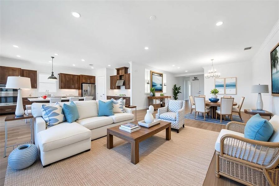 Furnished interior view inside a new home in Esplanade at Skye Ranch, Sarasota (Image 19).
