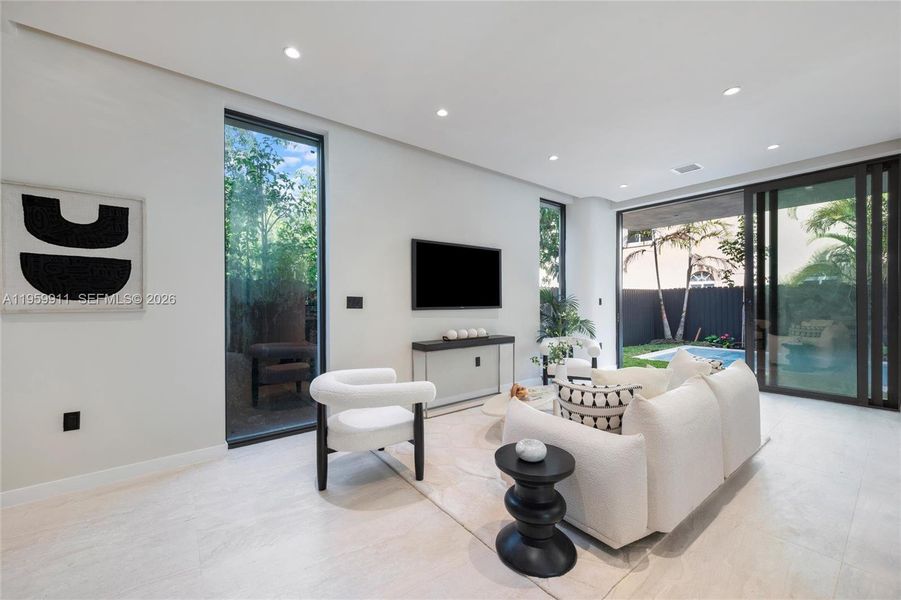 Furnished interior view inside a new home in , Miami (Image 17).