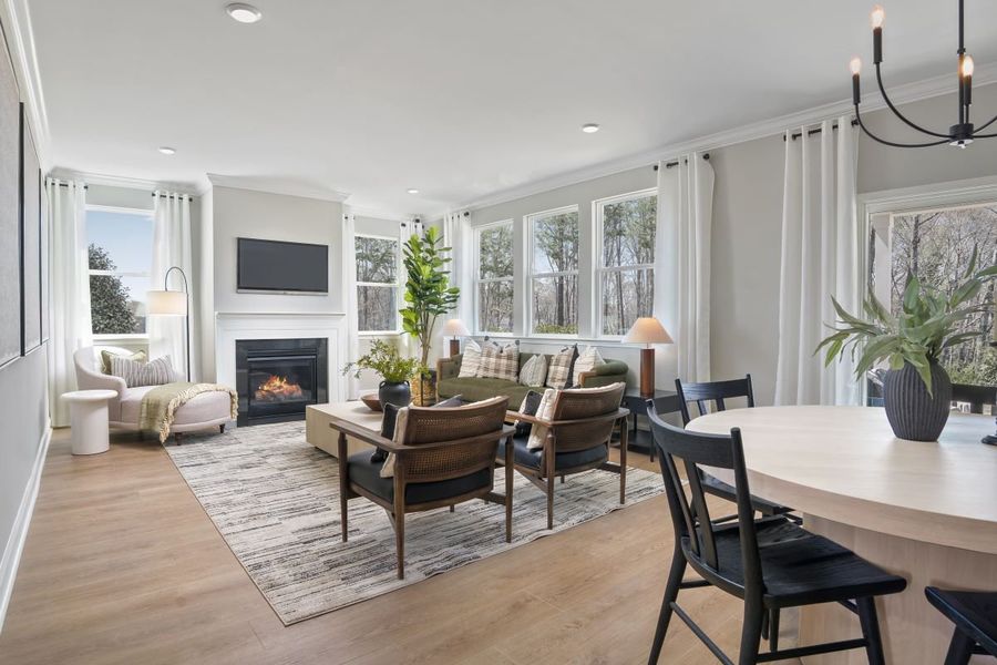 Representative furnished interior of a home built from the 2539 by KB Home in Bella Vista Heritage, Denver (Image 5).