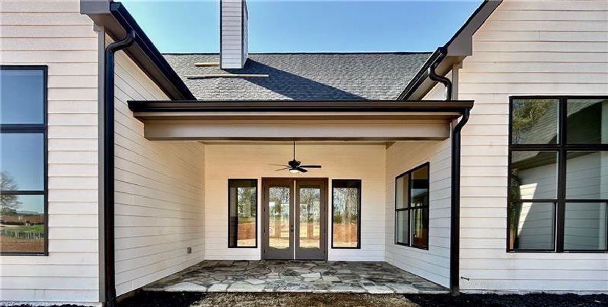 Exterior details and patio area of a home in , Rydal (Image 3).