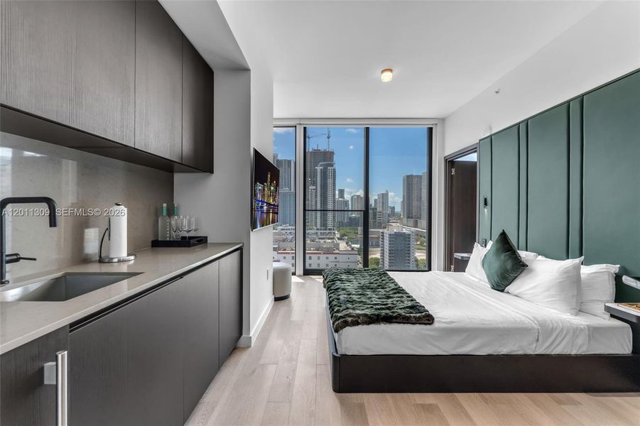 Furnished interior view inside a new home in , Miami (Image 41).