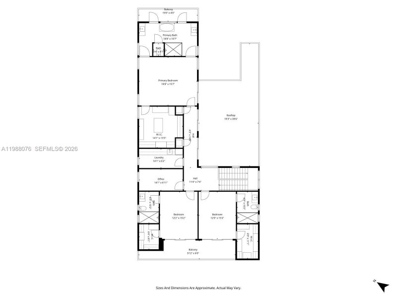 2D floor plan layout of this home in , Miami, FL (Image 5).
