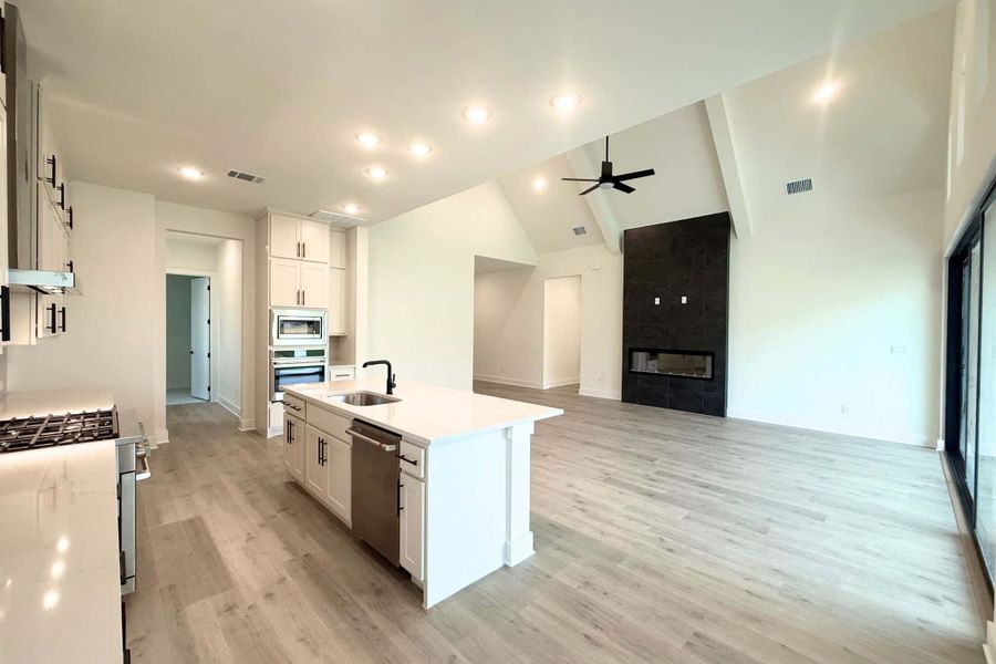 Furnished interior view inside a new home in Heights at San Gabriel, Georgetown (Image 5).