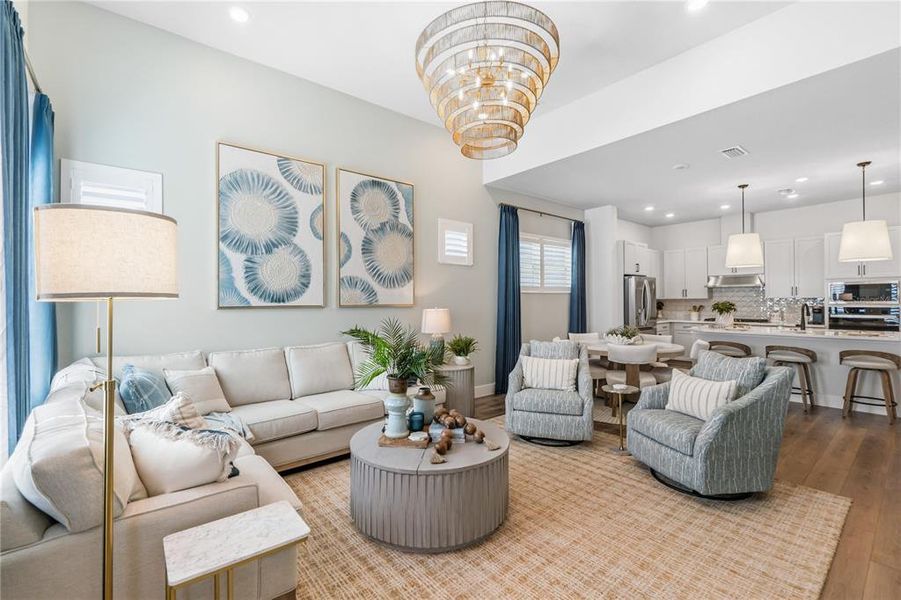 Furnished interior view inside a new home in Emerald Landing at Waterside at Lakewood Ranch – Cottage Series, Sarasota (Image 37). Furnished interior view inside a new home in Emerald Landing at Waterside at Lakewood Ranch – Cottage Series, Sarasota (Image 37).