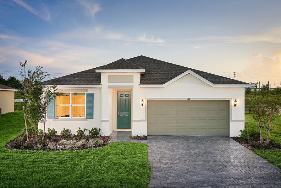 Representative exterior photo of a completed home built from the Imagine by Park Square Residential in Tarpon Bay, Haines City, FL (Image 1).