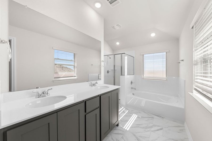 Representative exterior photo of a completed home built from the Mulberry by Impression Homes in Keeneland, Aubrey, TX (Image 16). Representative exterior photo of a completed home built from the Mulberry by Impression Homes in Keeneland, Aubrey, TX (Image 16).