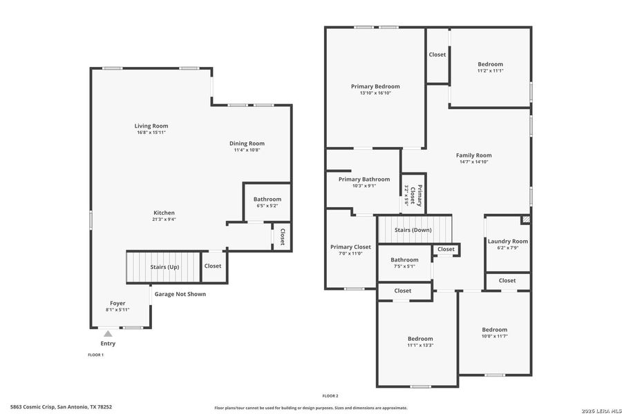 2D floor plan layout of this home in Applewood, San Antonio, TX (Image 3).