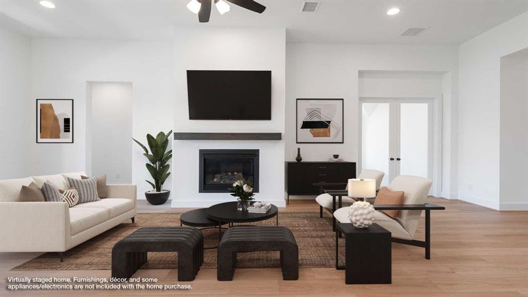 Furnished interior view inside a new home in Talon Hills 60'/70', Fort Worth (Image 9).