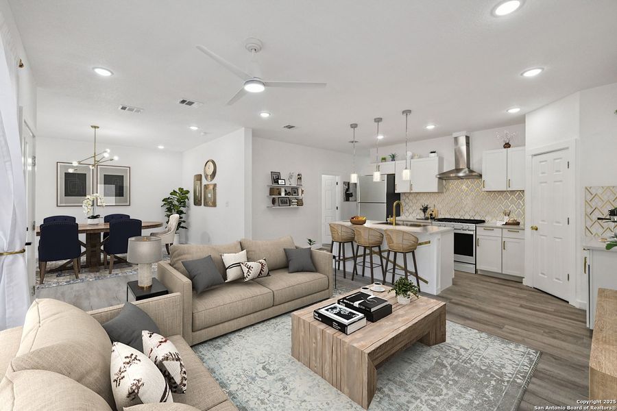 Furnished interior view inside a new home in , San Antonio (Image 9). Furnished interior view inside a new home in , San Antonio (Image 9).