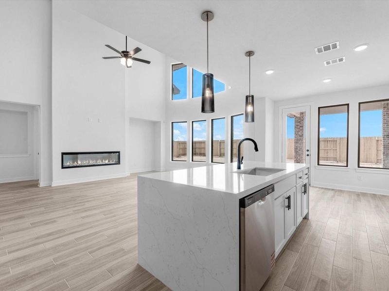 Furnished interior view inside a new home in Lago Mar - 60', Texas City (Image 8). Furnished interior view inside a new home in Lago Mar - 60', Texas City (Image 8).