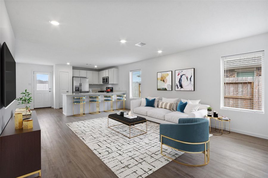 Spacious Family Room.(Virtually Staged).