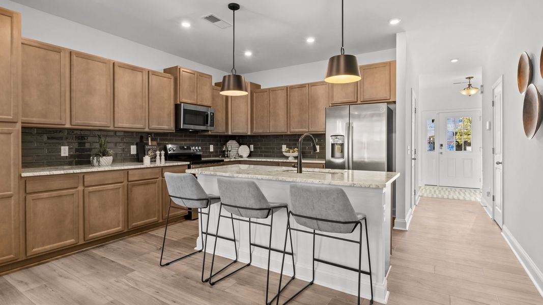 Representative furnished interior of a home built from the Litchfield by DRB Homes in Odell Park, Charlotte (Image 9).