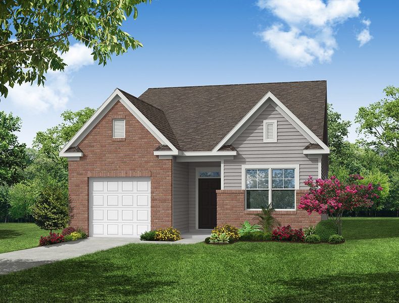 Representative exterior photo of a completed home built from the Burton by Eastwood Homes in Bellevue, Greenville, SC (Image 2). Representative exterior photo of a completed home built from the Burton by Eastwood Homes in Bellevue, Greenville, SC (Image 2).