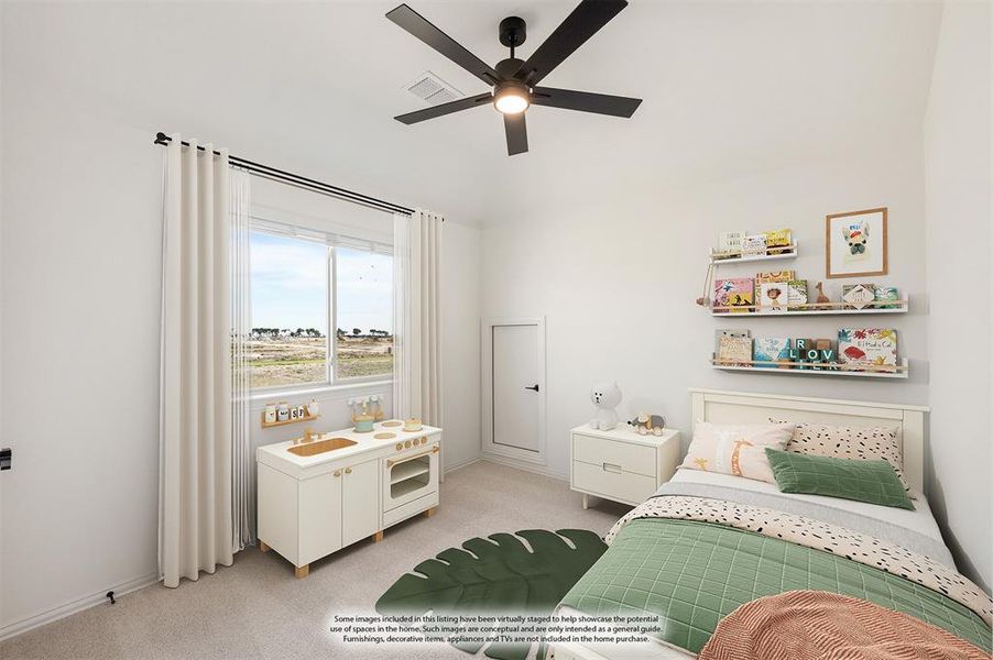 Furnished interior view inside a new home in Wildflower Ranch 60-65, Fort Worth (Image 4). Furnished interior view inside a new home in Wildflower Ranch 60-65, Fort Worth (Image 4).