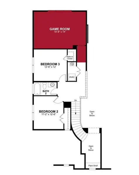 2D floor plan layout of this home in Goodland: Crossings 50', Venus, TX (Image 3). 2D floor plan layout of this home in Goodland: Crossings 50', Venus, TX (Image 3).