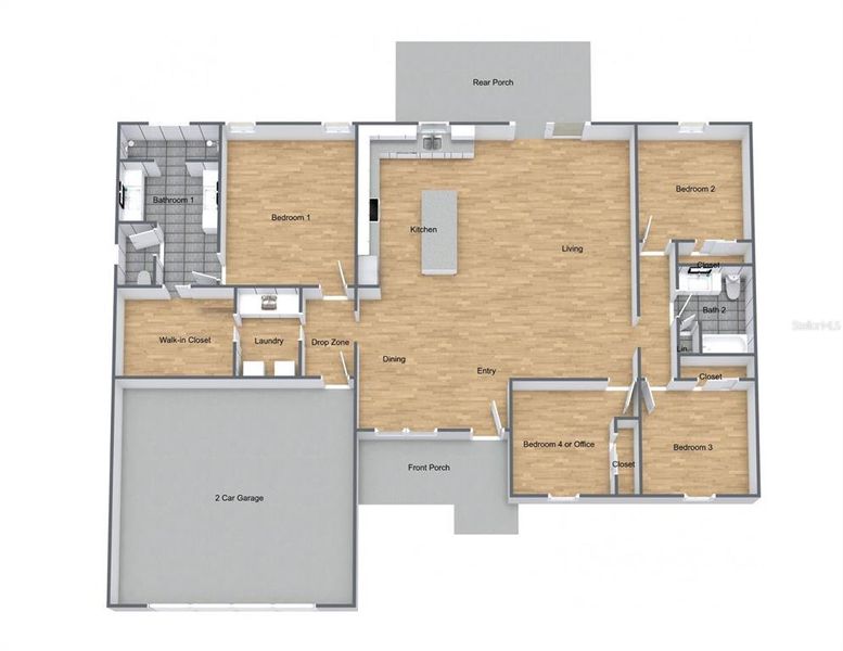 2D floor plan layout of this home in , Newberry, FL (Image 7).