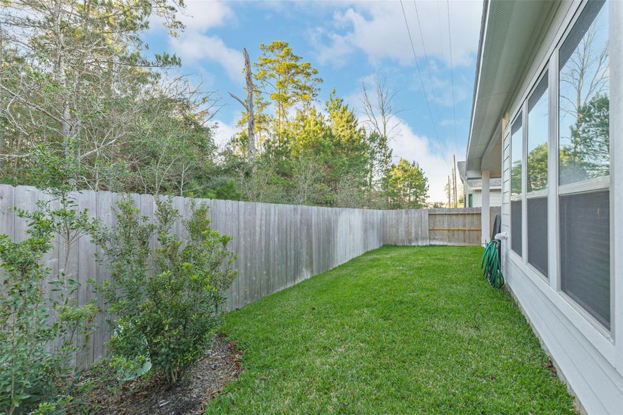 Exterior details and patio area of a home in Escondido 45', Magnolia (Image 4).
