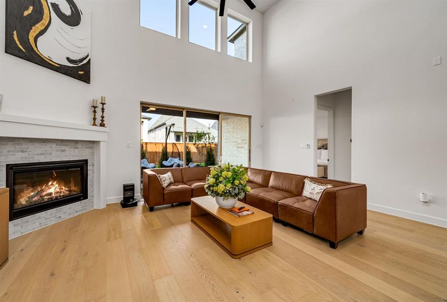 Furnished interior view inside a new home in Fields 50', Frisco (Image 18).